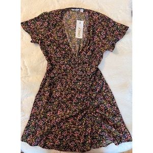 ASOS Only mini dress with ruched front in floral print